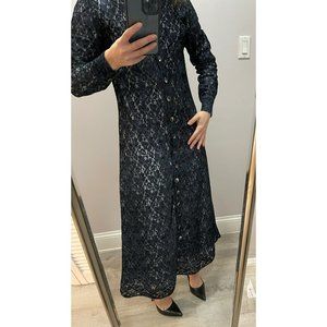 Fully lined Custom Blue and gray lace dress size 0